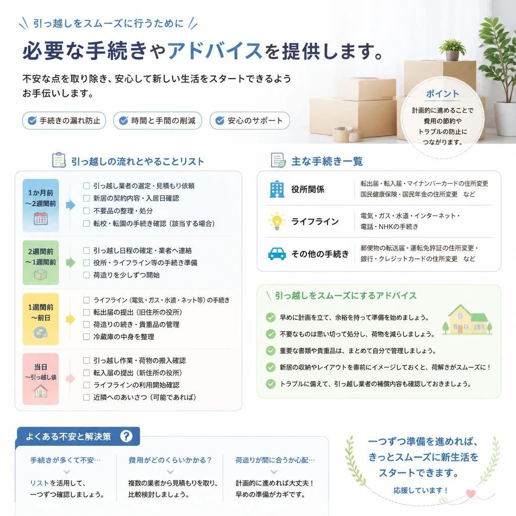 安心の引越しサポート