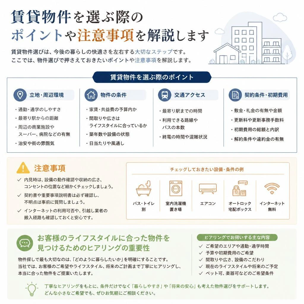 ご希望に沿った物件選びのコツ